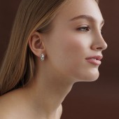 Cercei argint cu perle naturale albe si tortite DiAmanti SK25214EL_W-G
